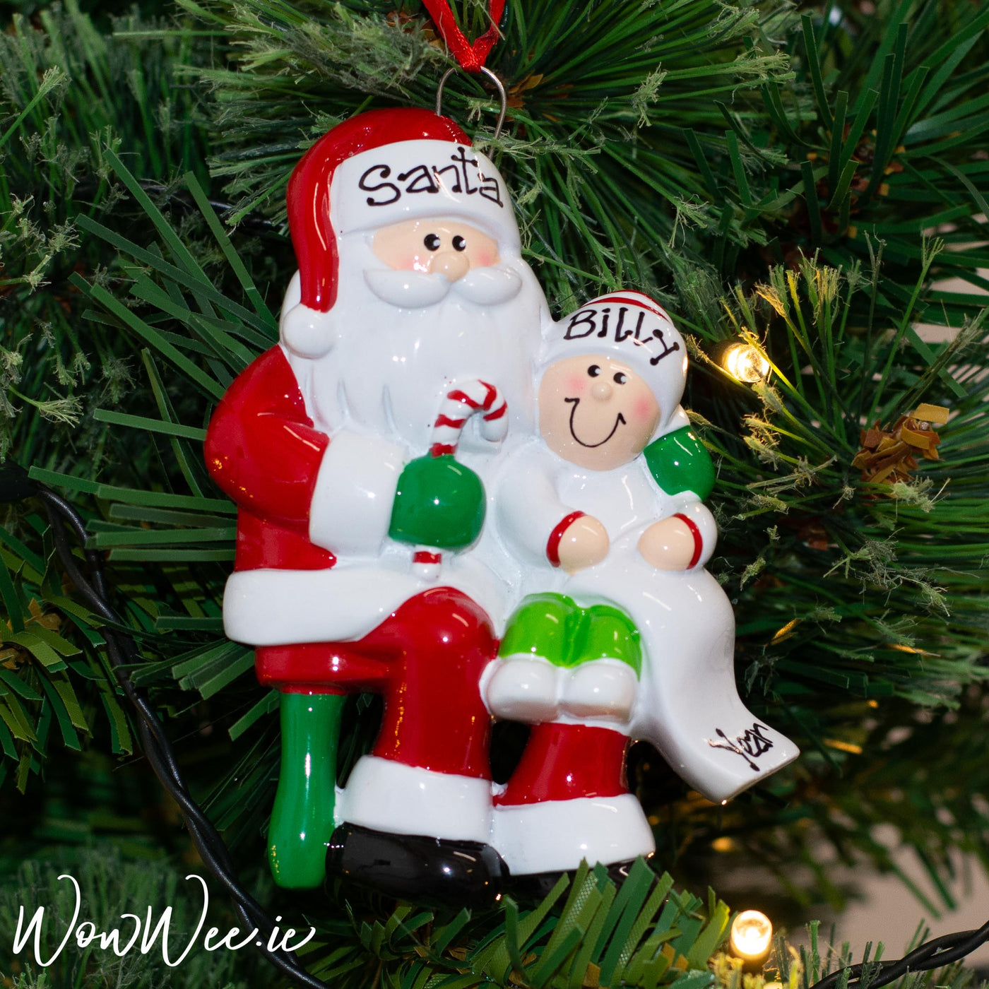 Personalised Christmas Ornament - Santa Visit - WowWee.ie Personalised Gifts
