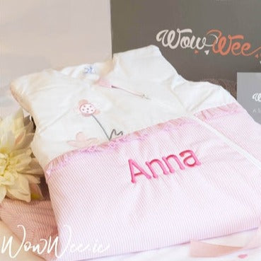 Personalised Sleeping Bag for Girls - Emmi Girl - 0-6 Months/ 6-18 Months