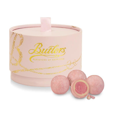 Personalised Butlers Chocolates - Pink Marc de Champagne Powder Puff - WowWee.ie Personalised Gifts