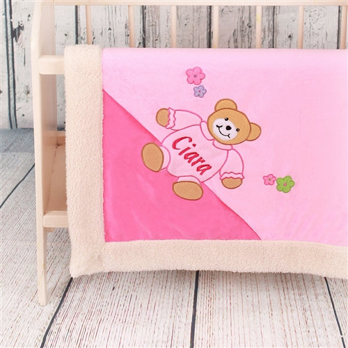 Personalised Baby Blanket for Girls - Snuggly and Soft - WowWee.ie Personalised Gifts