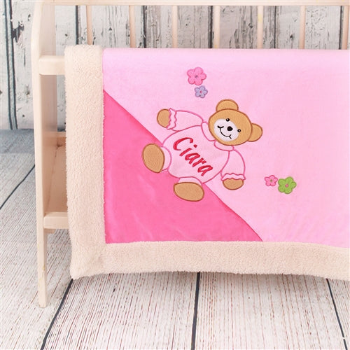 Personalised Baby Blanket for Girls - Snuggly and Soft - WowWee.ie Personalised Gifts
