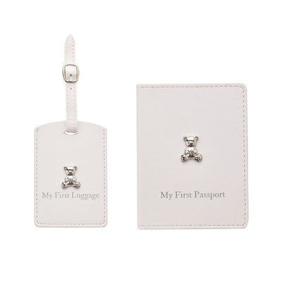 Personalised My First Passport & Luggage Tag - Teddy Bear