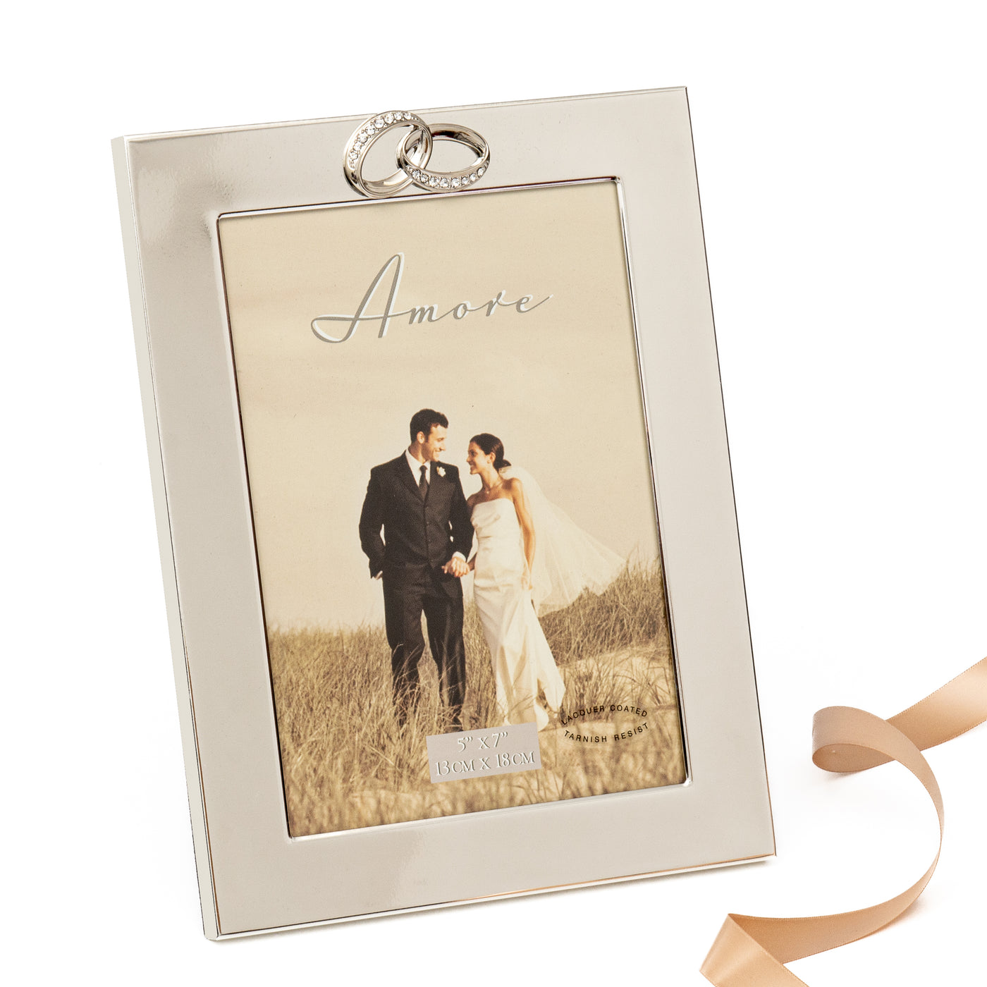 Personalised Wedding Frame - Silver-Plated With this Ring - 5" x 7"