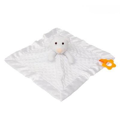 Personalised Baby Comforter - White Teddy for Boys
