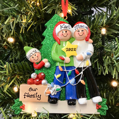 Personalised Christmas Ornament - Decorating the Tree 3