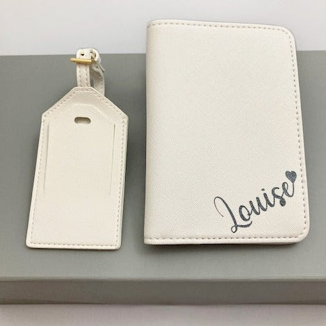 Personalised Travel Set - Passport Cover & Luggage Tag