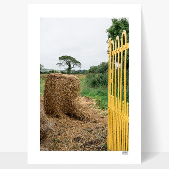 Bale of Hay by the Gate - Ireland - Specialised Print