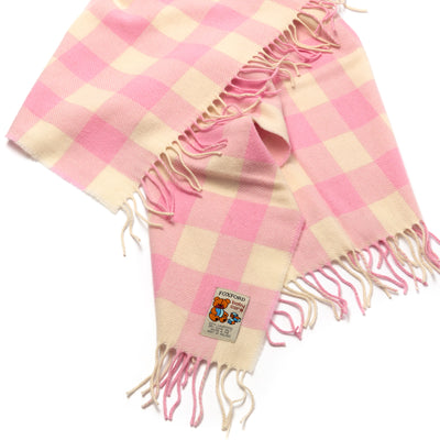 Personalised Foxford Baby Blanket - Pink & Cream Check