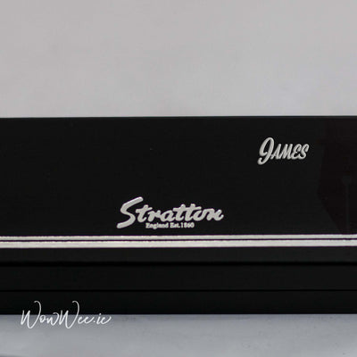 Personalised Stratton Ball Point Pen Two Tone Silver Etched Motif Design - WowWee.ie Personalised Gifts