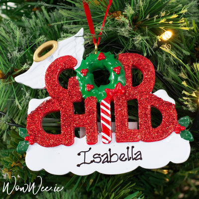 Personalised Christmas Ornament - God Child - WowWee.ie Personalised Gifts