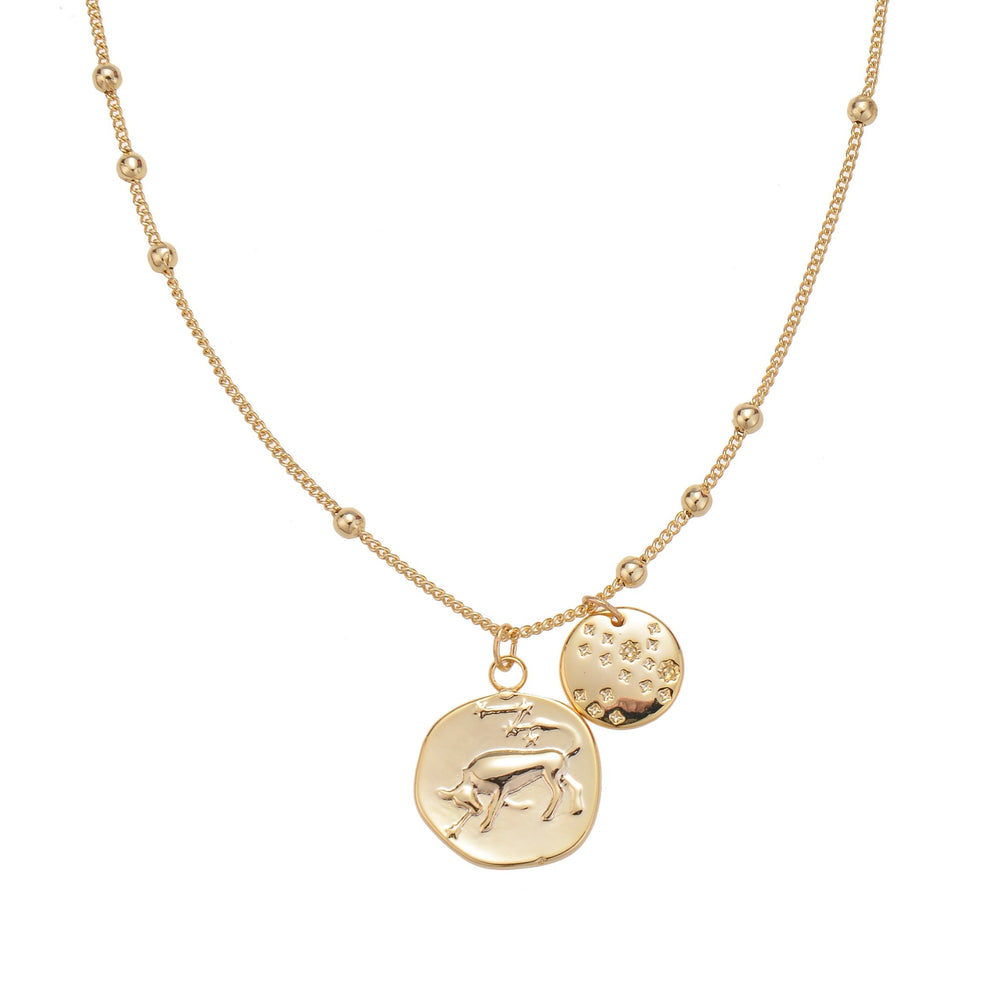 TAURUS Zodiac Coin Necklace gift for those born April 20 – May 20