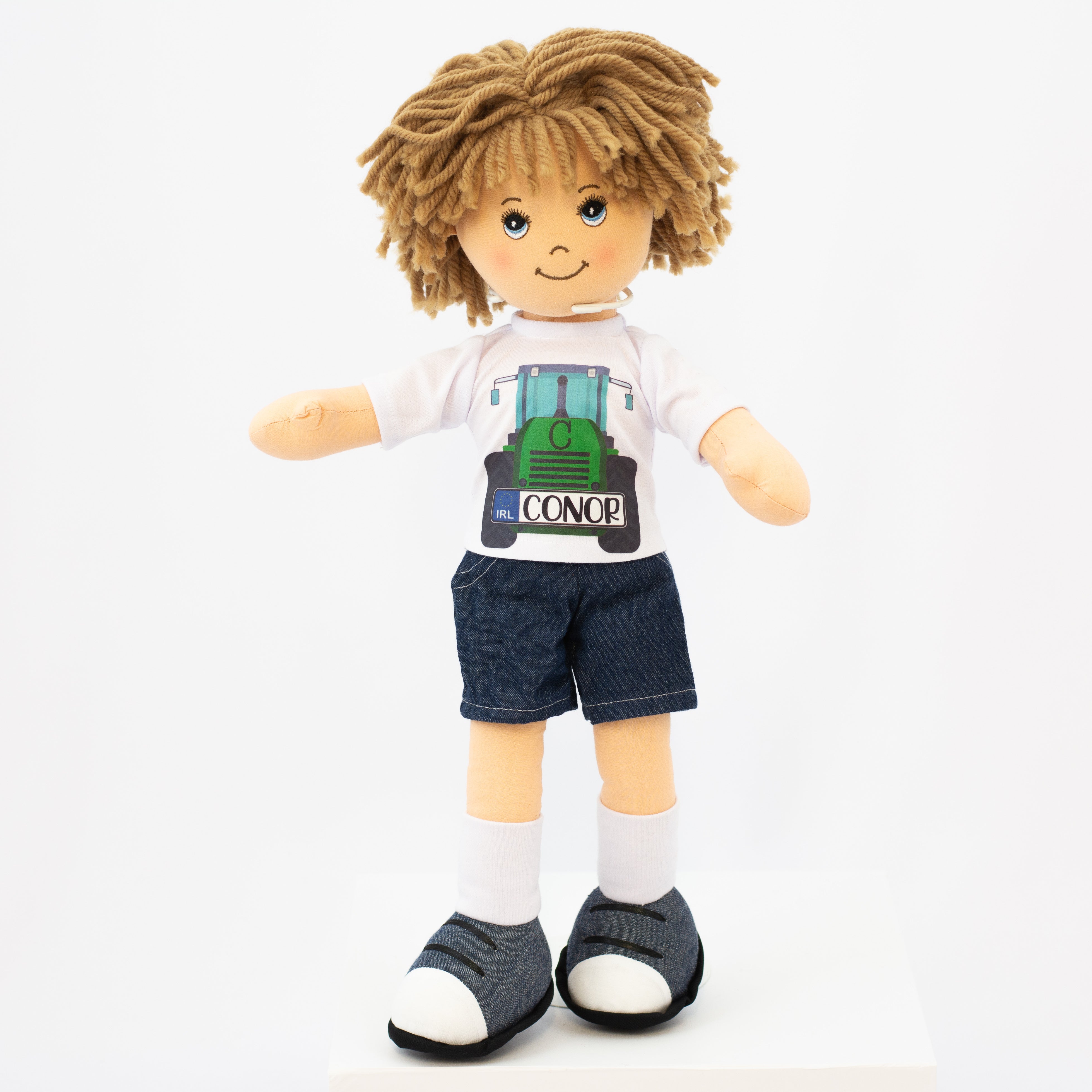 Personalised Rag Boy - Green Tractor - WowWee.ie