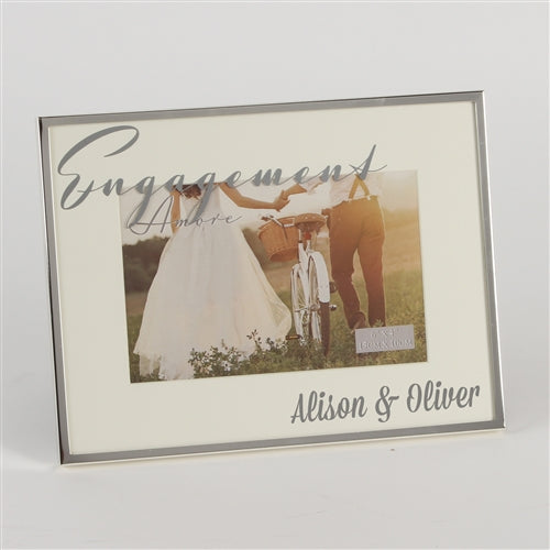 Personalised Engagement Frame - Silverplated Photo Frame - WowWee.ie Personalised Gifts