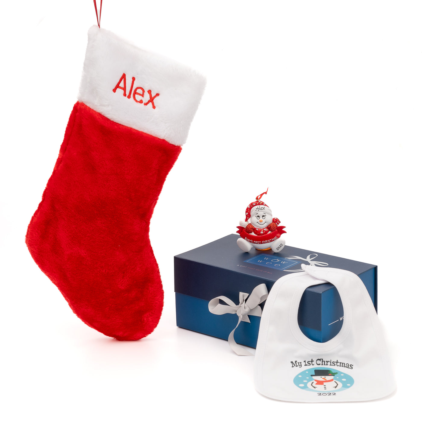 Personalised Baby's First Christmas Gift Box for Boys & Girls - Red