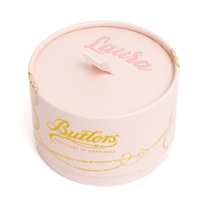 Personalised Butlers Chocolates - Pink Marc de Champagne Powder Puff