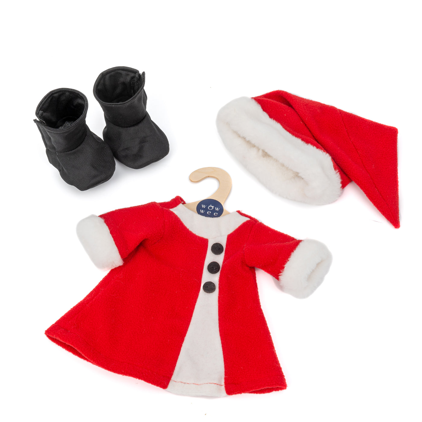 Christmas Dress, Boots and Hat Gift Set for Rag Doll - Not Personalised