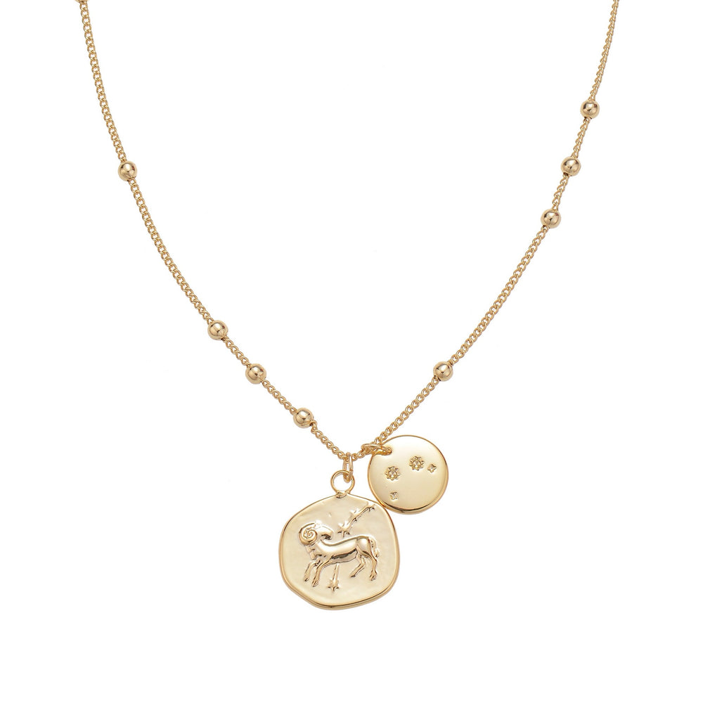 ARIES Zodiac Coin Necklace gift for those born March 21 – April 19