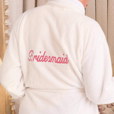 Fluffy Pink Bridesmaid Robe - WowWee.ie Personalised Gifts