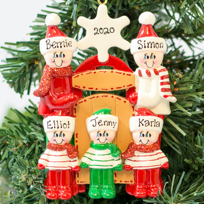 Personalised Christmas Tree Decoration - Sledding 5 - WowWee.ie Personalised Gifts