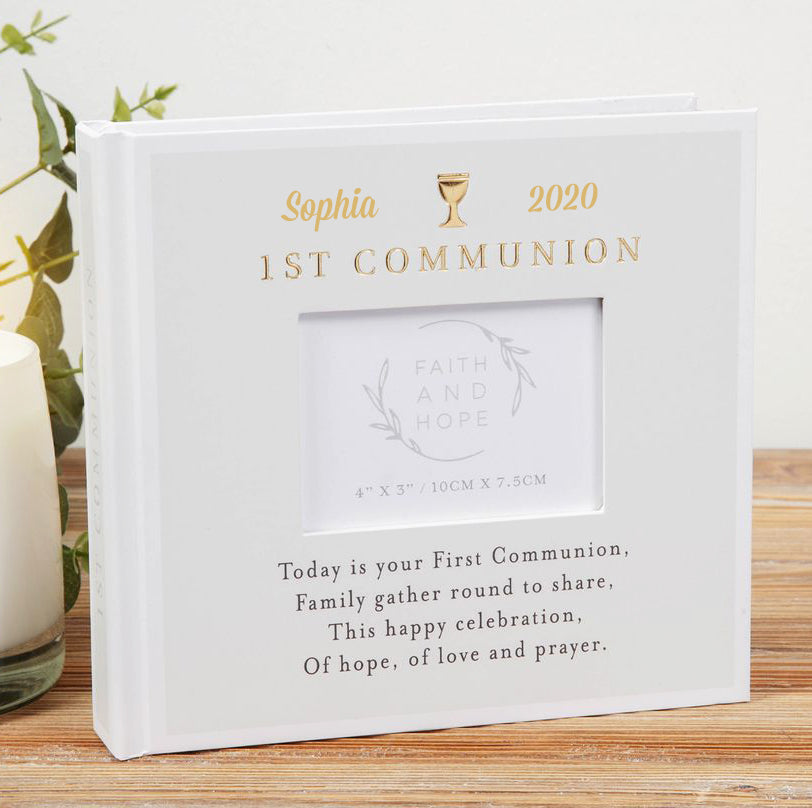 Personalised Communion Photo Album | Personalised Communion Gifts Ireland | First Holy Communion Gifts | Personalised Holy Communion Keepsakes | WowWee.ie