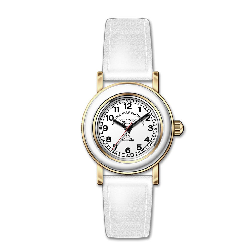 Gold Communion Watch for Girls - Timeless Keepsake for a Special Occasion