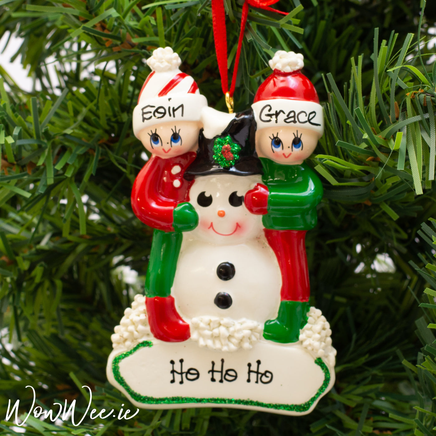 Personalised Christmas Ornament - Making a Snowman 2 - WowWee.ie Personalised Gifts
