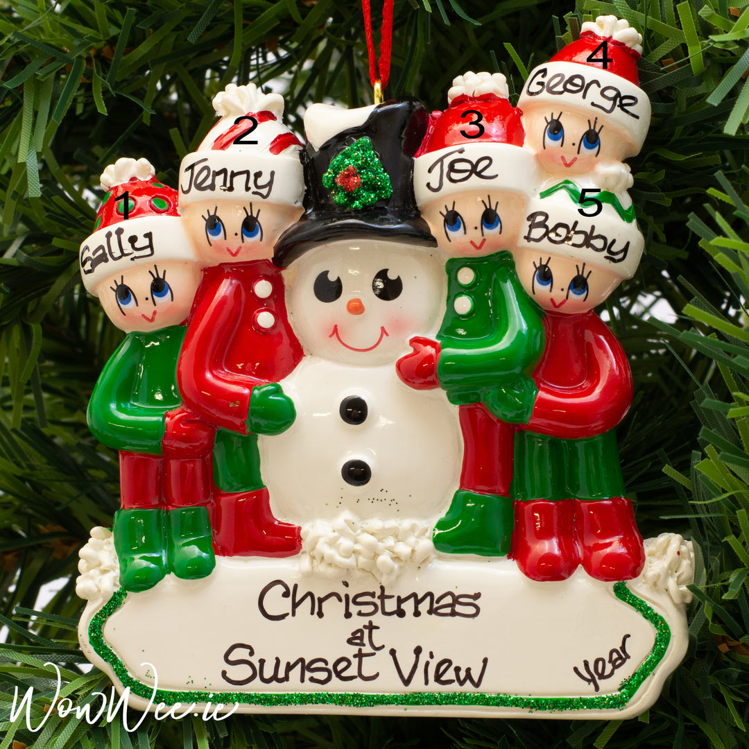 Personalised Christmas Decorations - Making a Snowman Family 5 - WowWee.ie Personalised Gifts