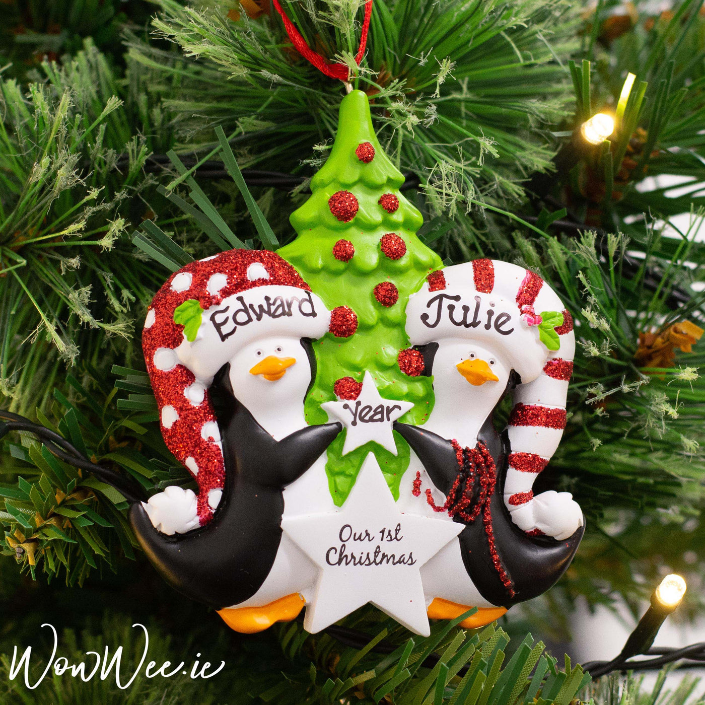 Personalised Christmas Ornament - Our 1st Christmas Together | Personalised Christmas Tree Decorations For Couples | WowWee.ie