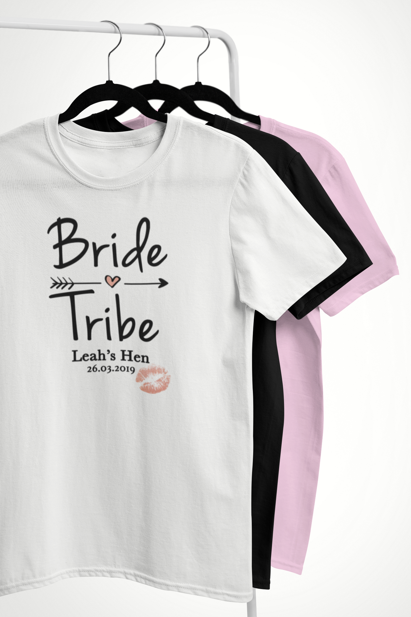 Personalised Hen Night T-Shirts - Rose & Gold Limited Edition Collection - Bride Tribe