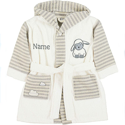 Personalised Baby Bathrobe - Happy Sheep - WowWee.ie Personalised Gifts