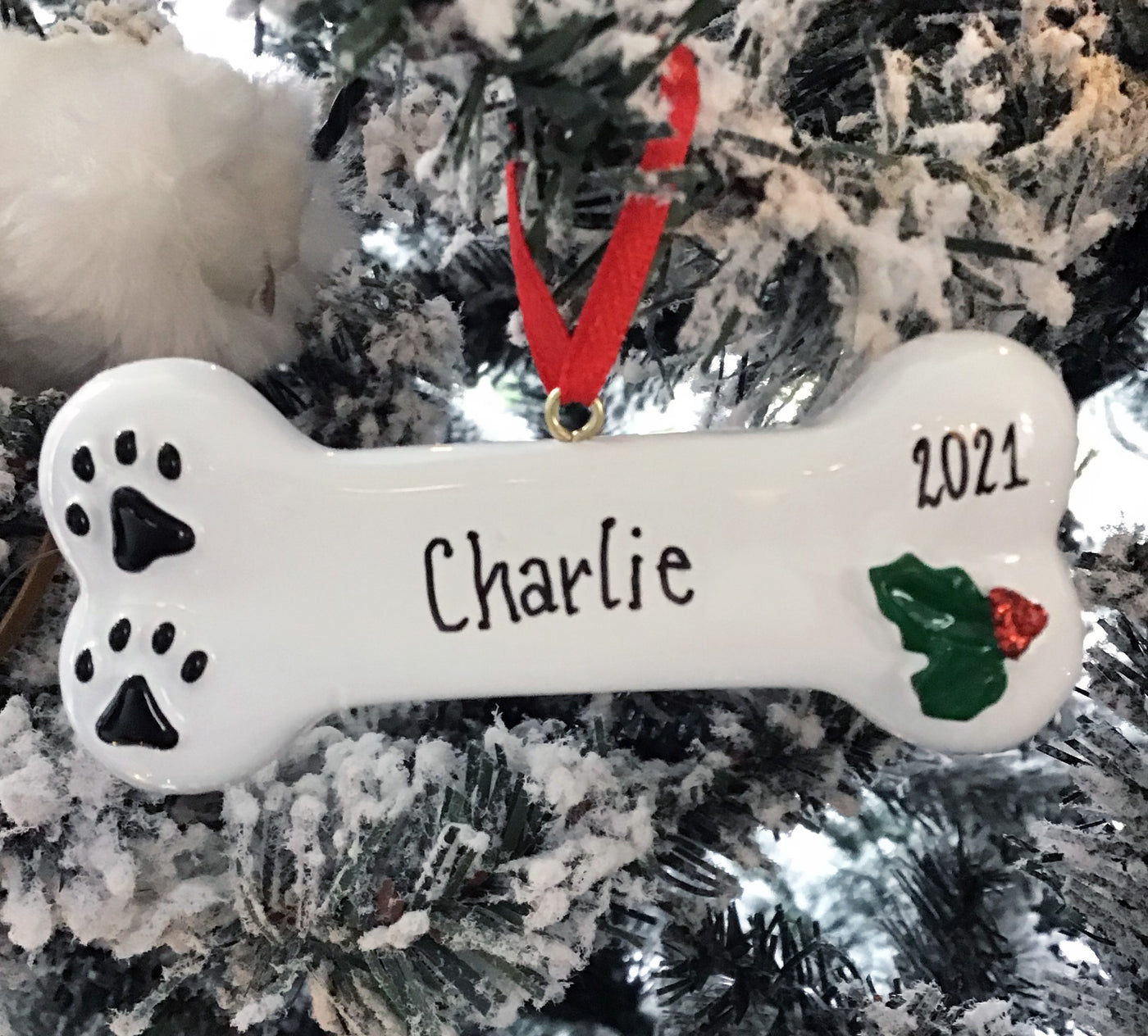 Personalised Christmas Ornament - Dog Bone