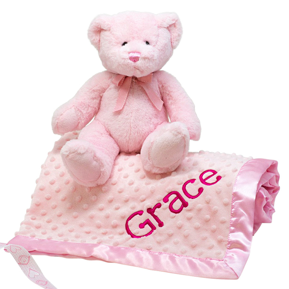 Personalised Gift Set for Baby Girl - Bedtime Snuggles with Teddy - WowWee.ie Personalised Gifts