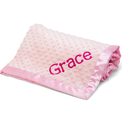 Personalised Baby Blanket - Pink Bubble - WowWee.ie Personalised Gifts