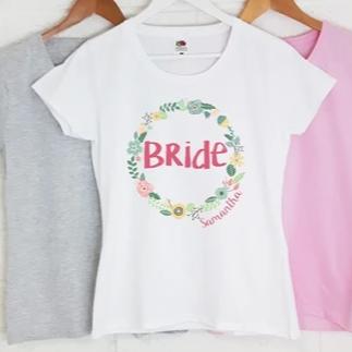 Personalised Hen Night T-Shirts - Flowers - WowWee.ie Personalised Gifts