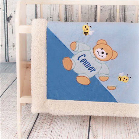 Personalised Baby Blanket for Boy - Snuggly and Soft - WowWee.ie Personalised Gifts