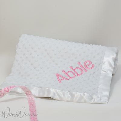Personalised Baby Blanket for Girls - White Bubble - WowWee.ie Personalised Gifts