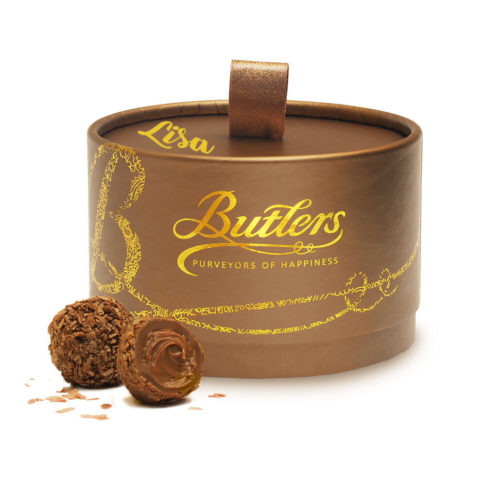 Personalised Butlers Chocolates - Milk Chocolate Flake Truffle Powder Puff - Brown