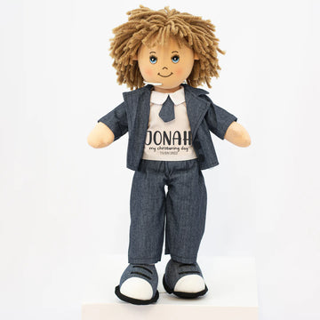 Personalised Christening Rag Boy