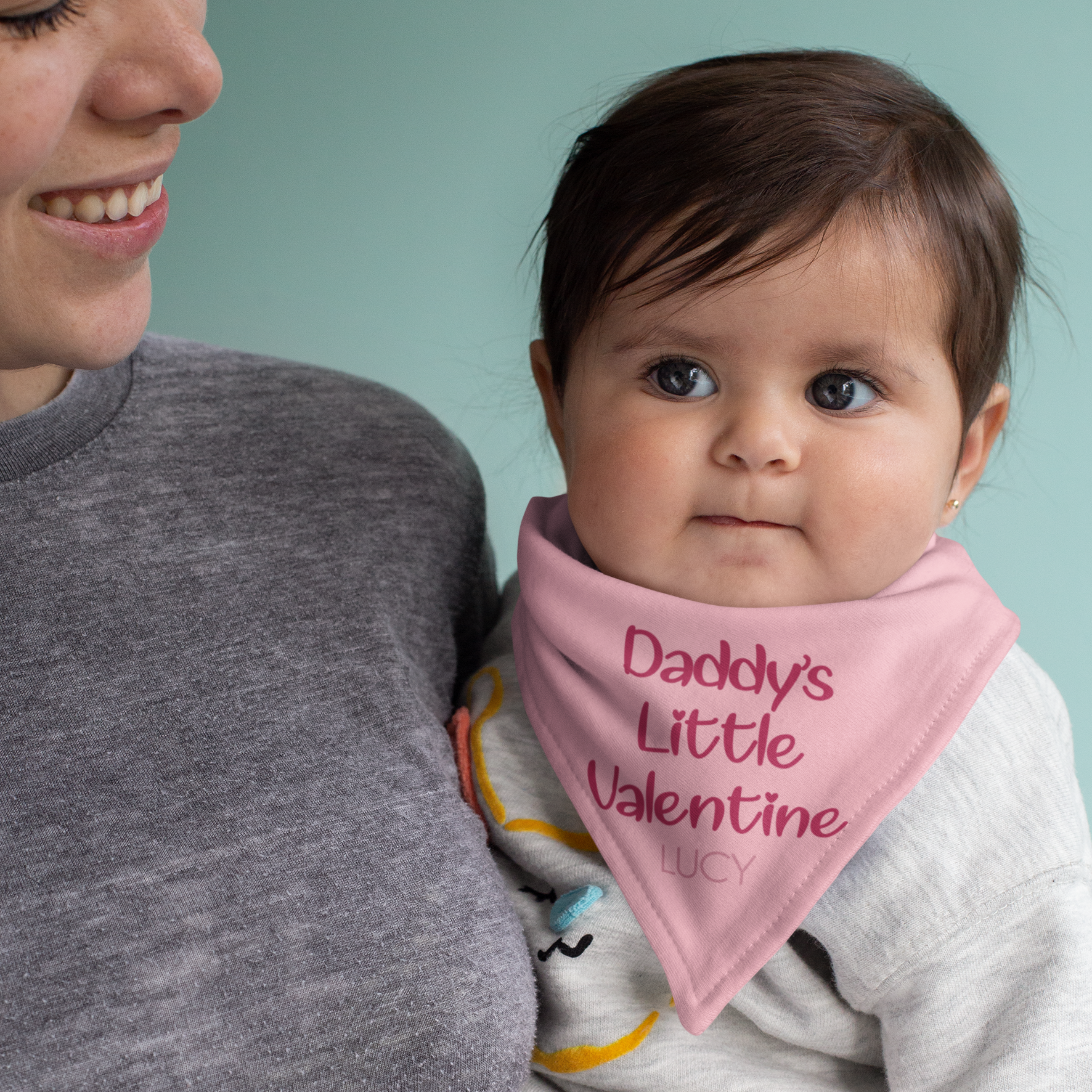 Personalised Valentine's Day Baby Bib - Daddy's Little Valentine - WowWee.ie Personalised Gifts