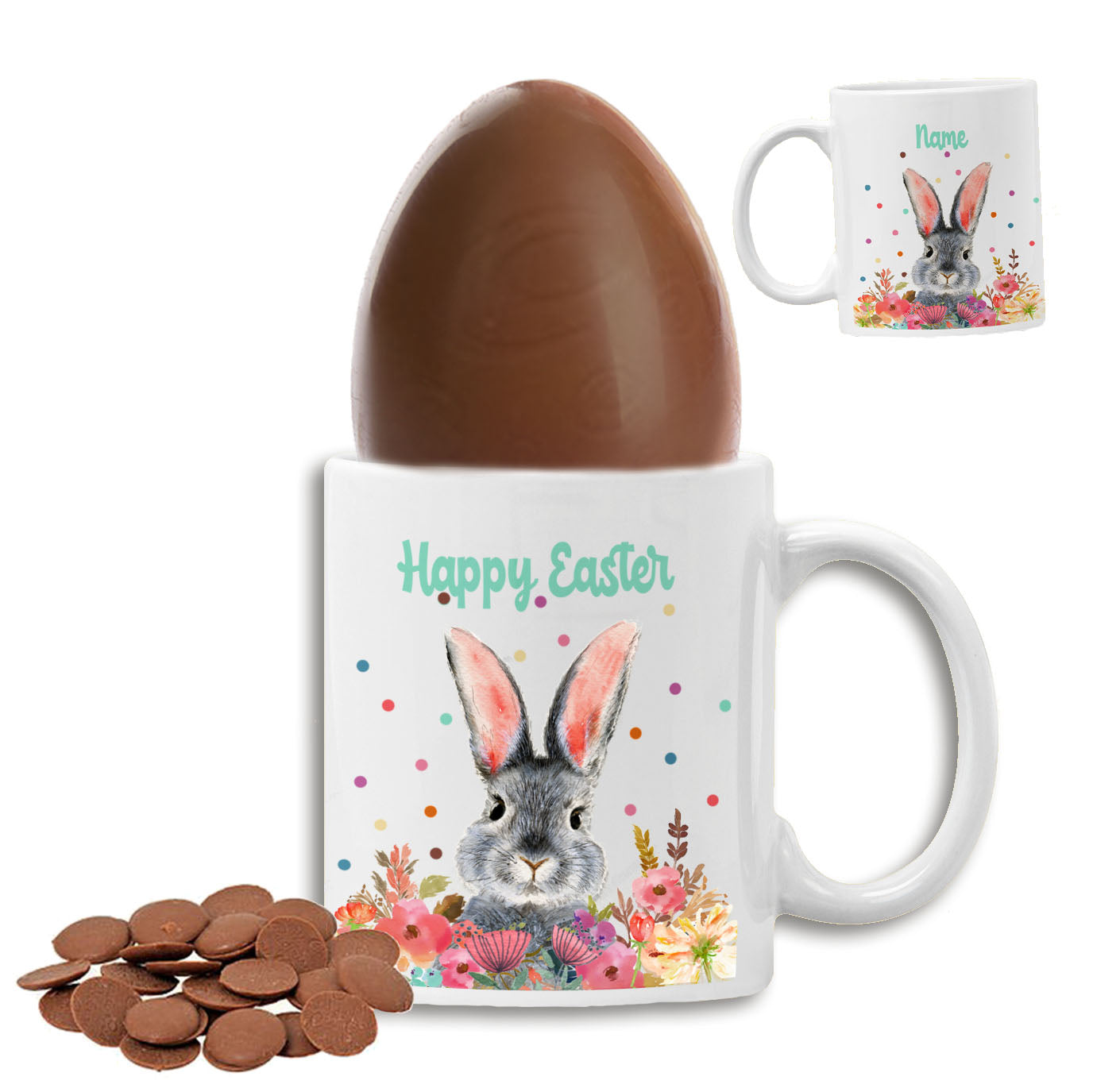 Bunnylicious Set - Personalised Easter Mug & Cadbury's Chocolate Egg
