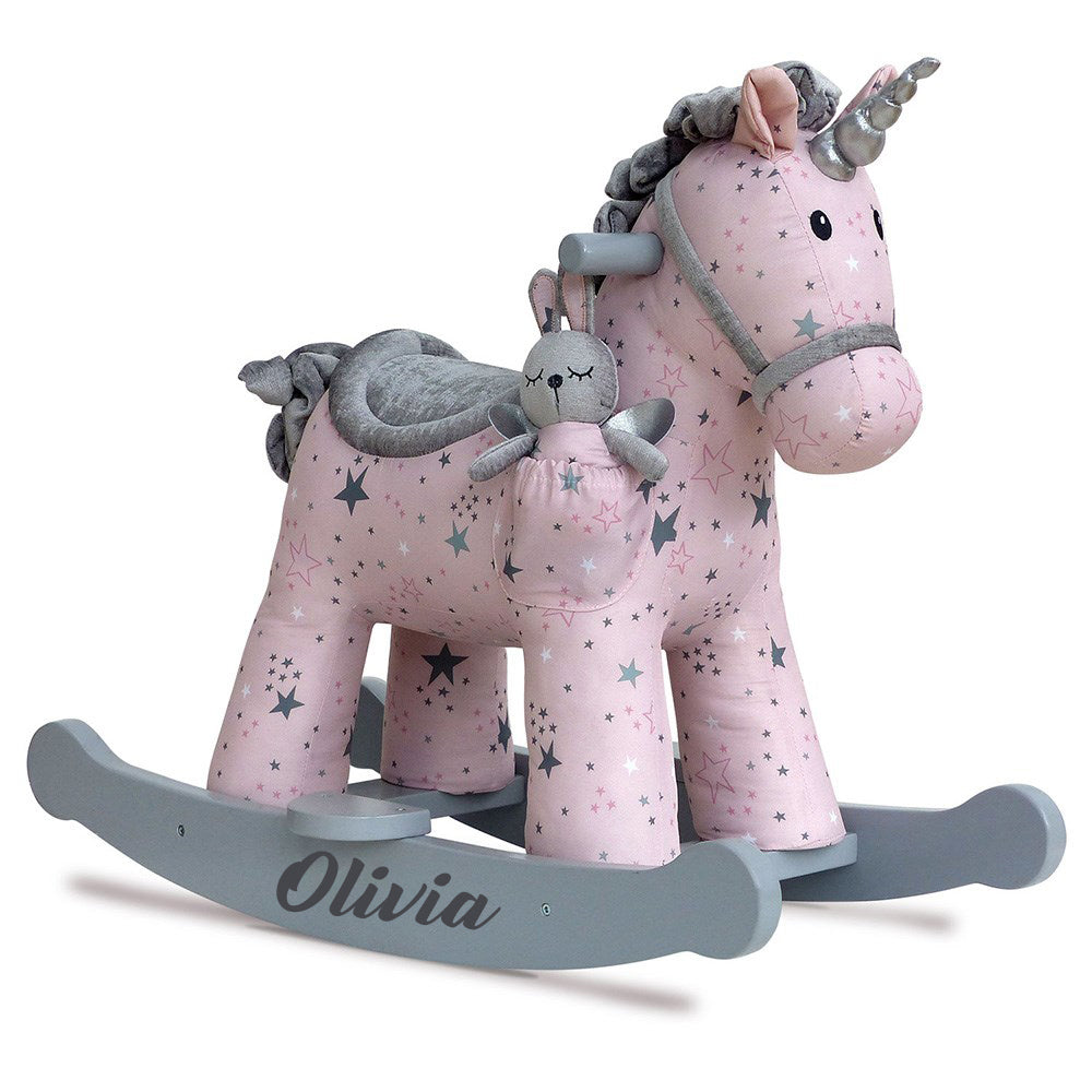 Personalised Rocking Horse - Celeste the Unicorn - WowWee.ie Personalised Gifts