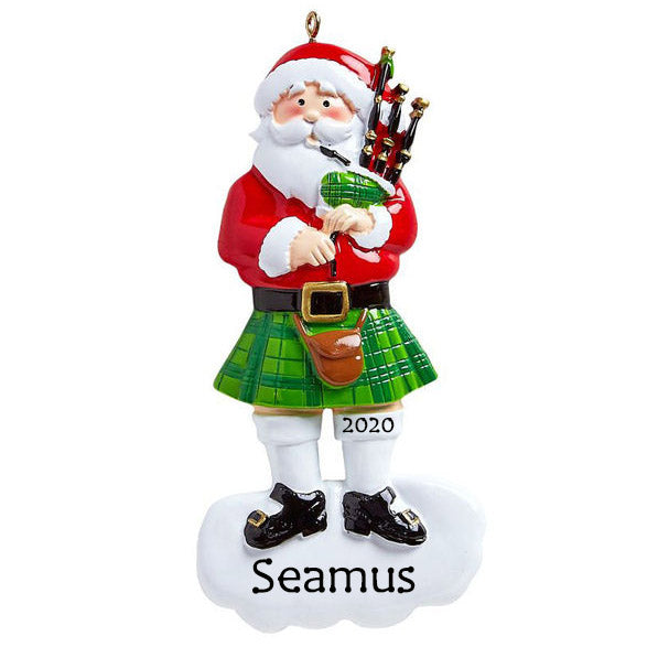 Personalised Christmas Ornament - Scottish Santa - WowWee.ie Personalised Gifts