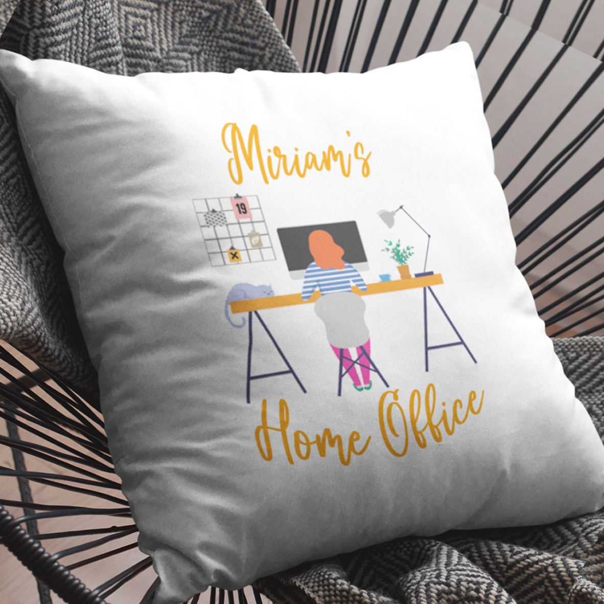 Personalised Cushion - Home Office - Hers - WowWee.ie