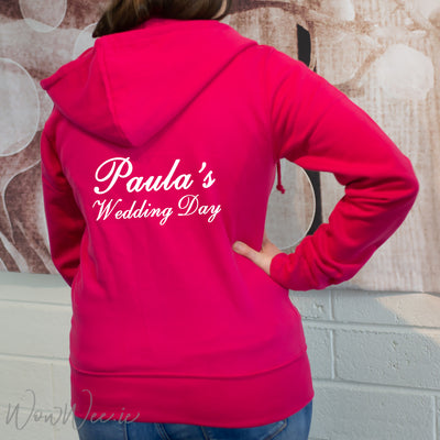 Personalised Bridal Hoodie - Pink - WowWee.ie Personalised Gifts