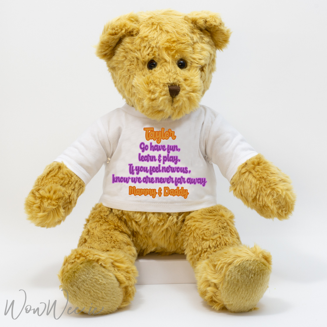 Personalised First Day of School Teddy Bear - If You Feel Nervous