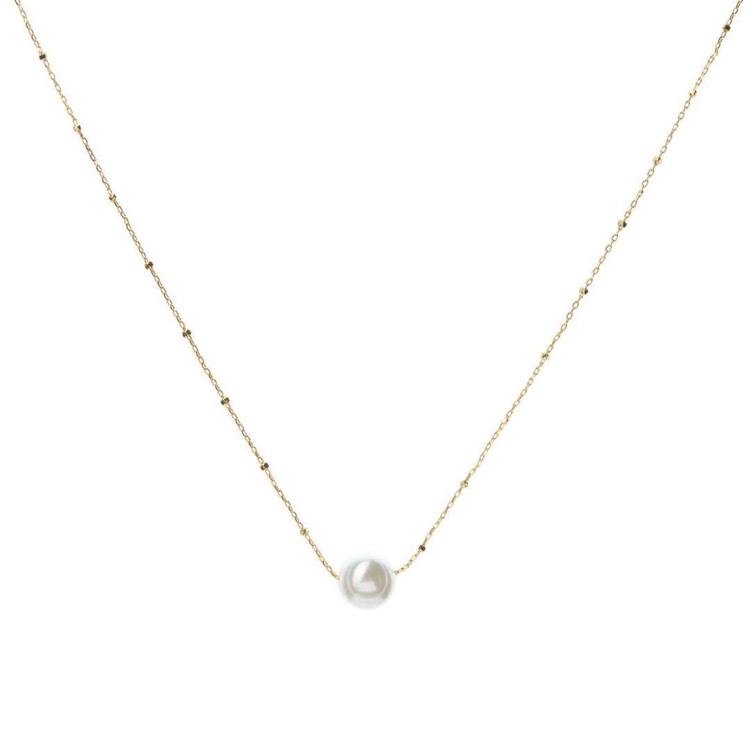 Bridal Necklace - Single Pearl