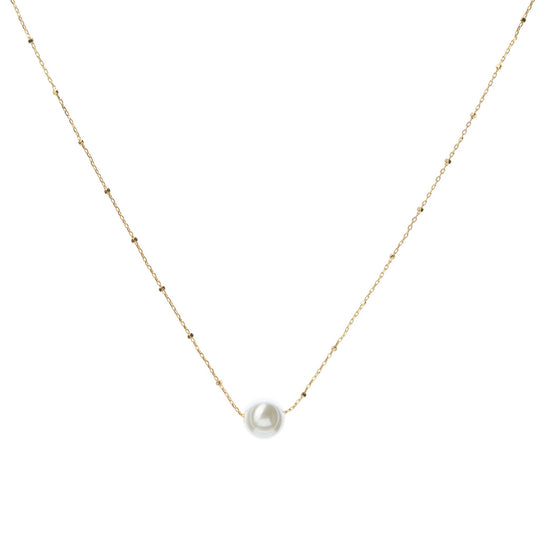 Bridal Necklace - Single Pearl