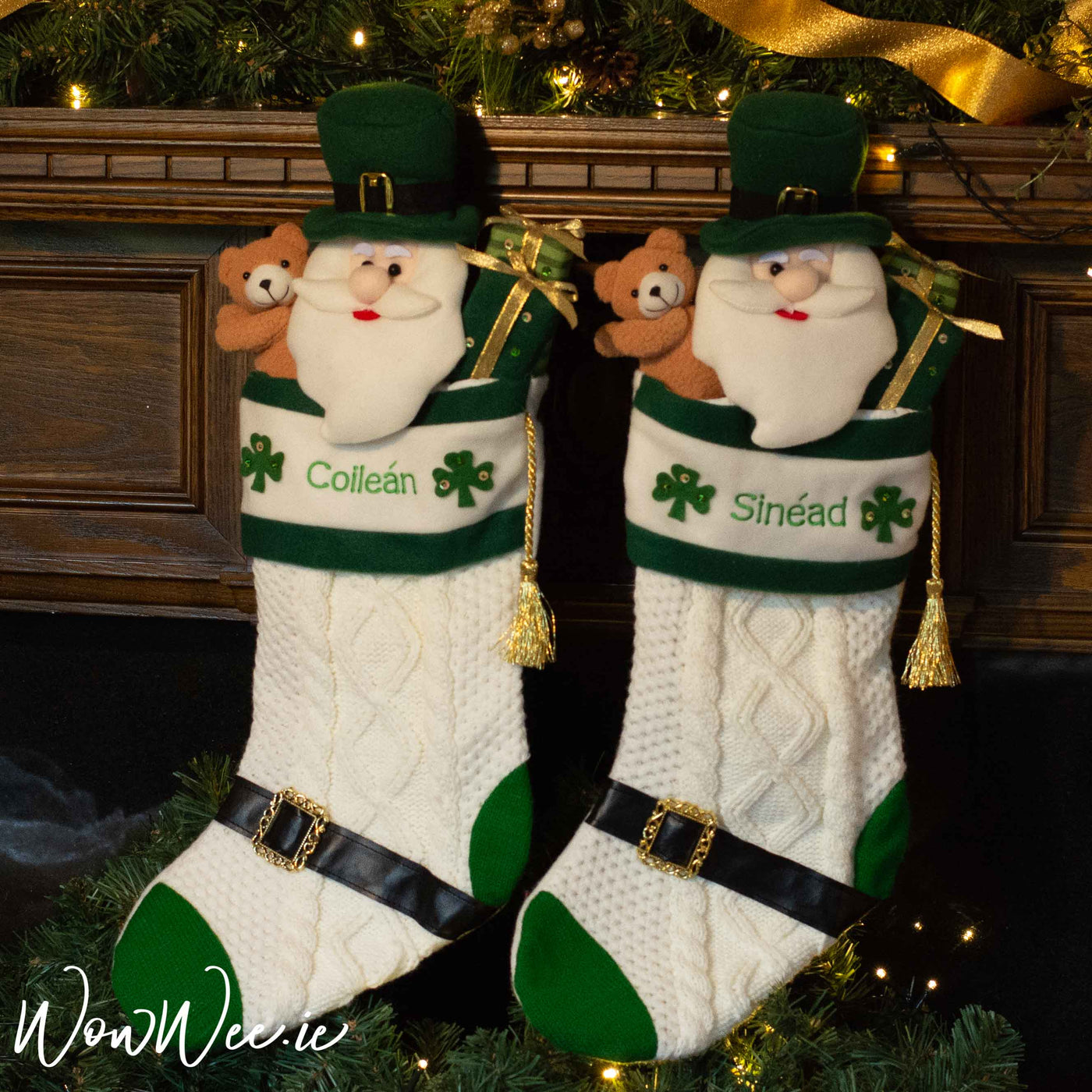 Personalised Christmas Stocking - Aran Wool Irish Surprise - WowWee.ie Personalised Gifts