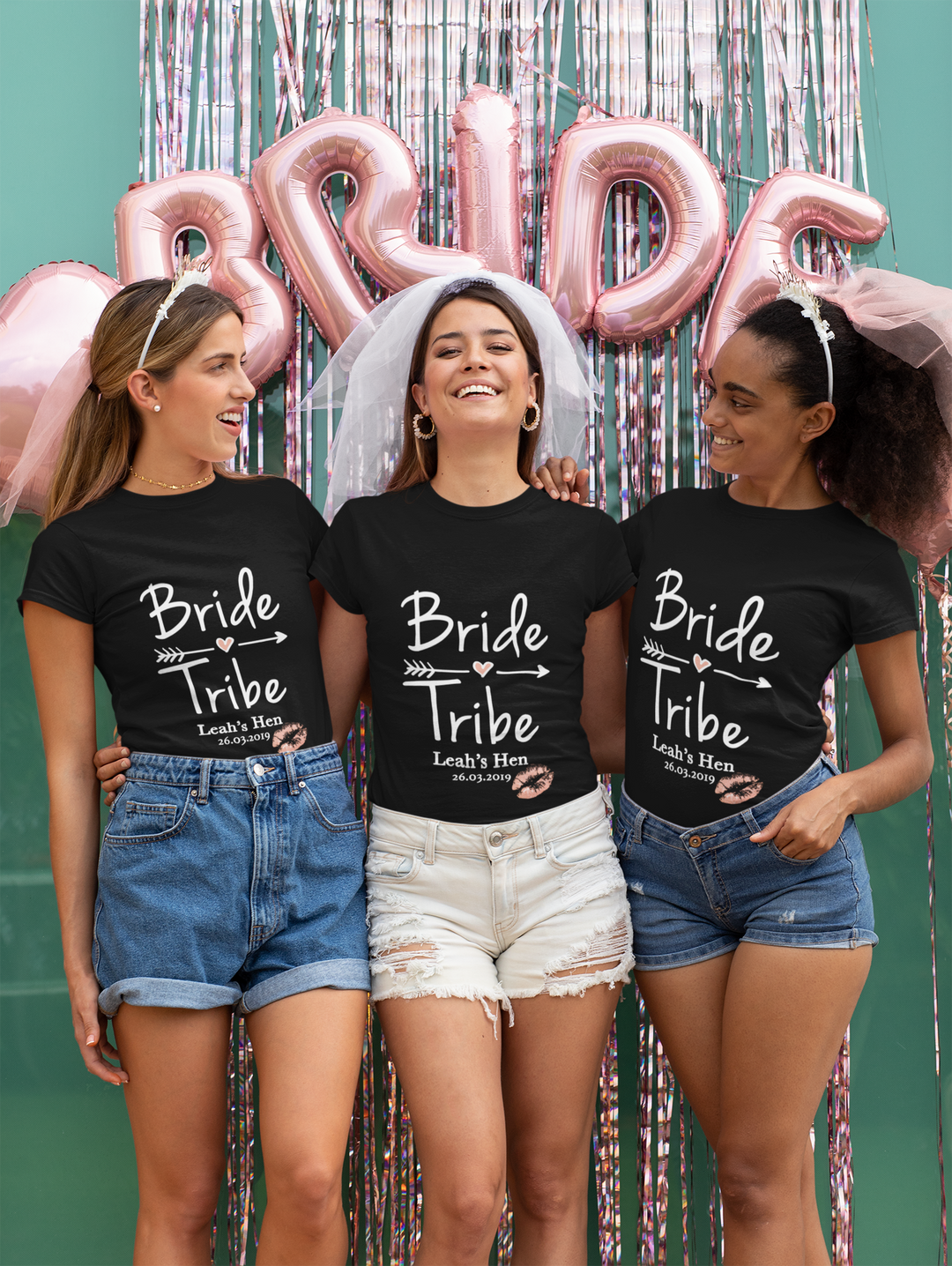 Personalised Hen Night T-Shirts - Rose & Gold Limited Edition Collection - Bride Tribe