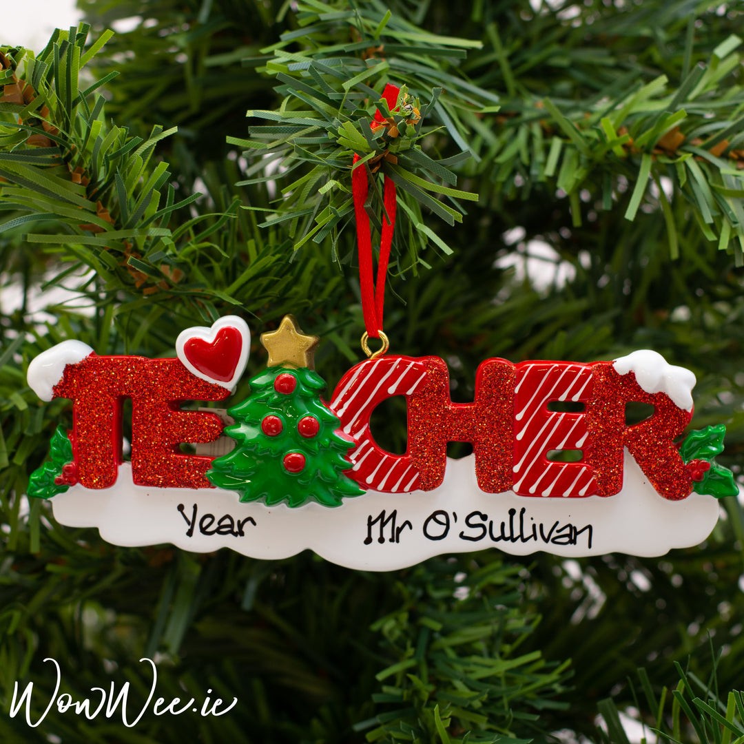 Personalised Christmas Ornament - Teacher - WowWee.ie Personalised Gifts